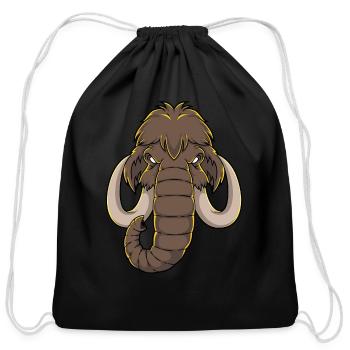 Woolly Mammoth Extinct Prehistoric Animal Lover Gi - Cotton Drawstring Bag - black - Front