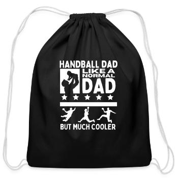 Handball Dad Father Quote Funny Handball - Cotton Drawstring Bag - black - Front