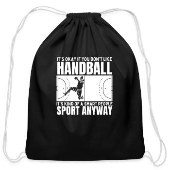 Handball Is For Smart People Funny Handball - Cotton Drawstring Bag - black - Front