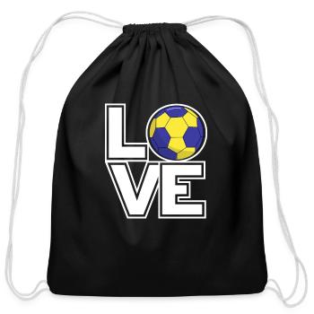 Handball LOVE Funny Handball Coach - Cotton Drawstring Bag - black - Front