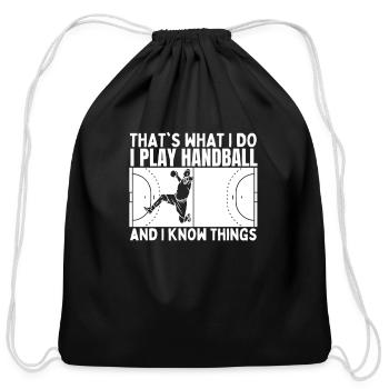 Handball That's What I Do Funny Handball - Cotton Drawstring Bag - black - Front