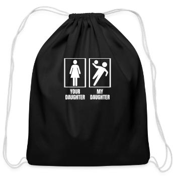 Handball Your Daughter My Daughter Proud Dad Mom - Cotton Drawstring Bag - black - Front