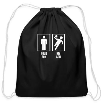 Handball Your Son My Son Dad Father Mom Mother - Cotton Drawstring Bag - black - Front
