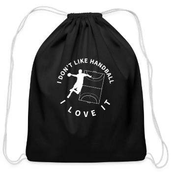 I Love Handball Funny Handball Player - Cotton Drawstring Bag - black - Front