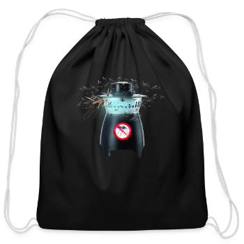 Mosquito Attracted To Electronic Insect Killer Pun - Cotton Drawstring Bag - black - Front