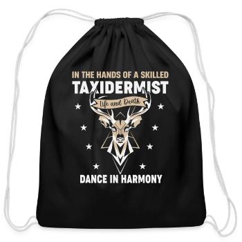 In The Hands of A Skilled Taxidermist - Cotton Drawstring Bag - black - Front