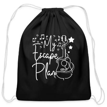 My escape plan playing guitar - Cotton Drawstring Bag - black - Front