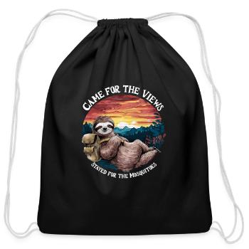 For The Mosquitoes Adirondack Hiking T-Shirt - Cotton Drawstring Bag - black - Front