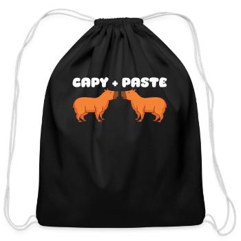 IT GEEK, PC Storage Devices Evolution Computer - Cotton Drawstring Bag - black - Front