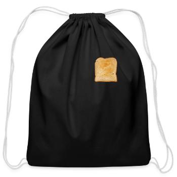 Toasted Toast Bread, A Slice Of Toast Bread, - Cotton Drawstring Bag - black - Front
