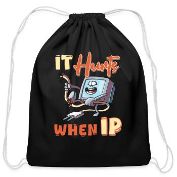 IT GEEK, PC Storage Devices Evolution Computer - Cotton Drawstring Bag - black - Front