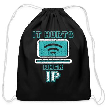 IT GEEK, PC Storage Devices Evolution Computer - Cotton Drawstring Bag - black - Front