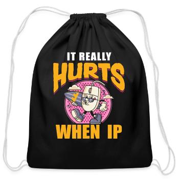 IT GEEK, PC Storage Devices Evolution Computer - Cotton Drawstring Bag - black - Front