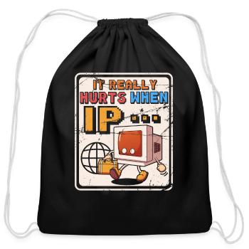 IT GEEK, PC Storage Devices Evolution Computer - Cotton Drawstring Bag - black - Front