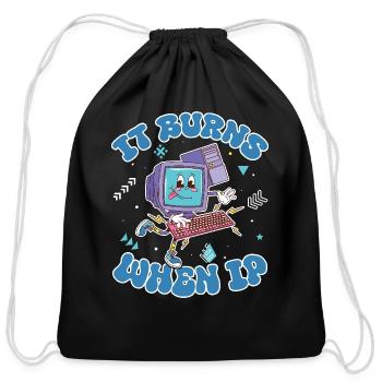 IT GEEK, PC Storage Devices Evolution Computer - Cotton Drawstring Bag - black - Front