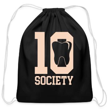 Decadent Society Nerd Geek design humor - Cotton Drawstring Bag - black - Front