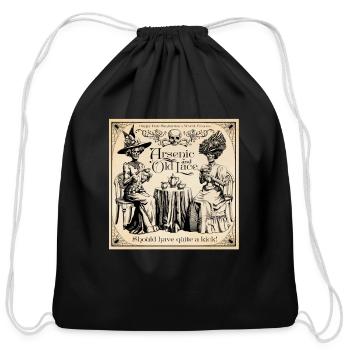 Arsenic and Old Lace Baseball ¾ Sleeve T Shirt - Cotton Drawstring Bag - black - Front
