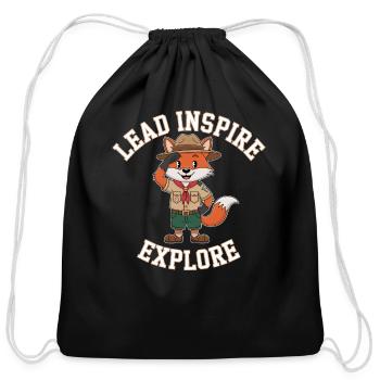 Scout Leader Scouting Camping Adventure - Cotton Drawstring Bag - black - Front