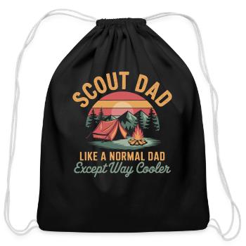 Scout Leader Scouting Camping Adventure - Cotton Drawstring Bag - black - Front