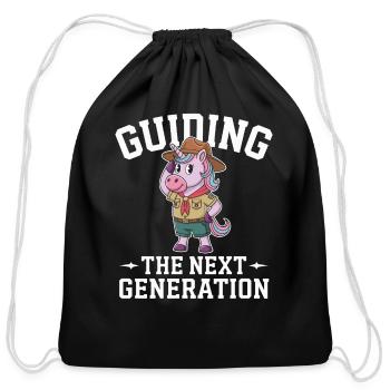 Scout Leader Scouting Camping Adventure - Cotton Drawstring Bag - black - Front