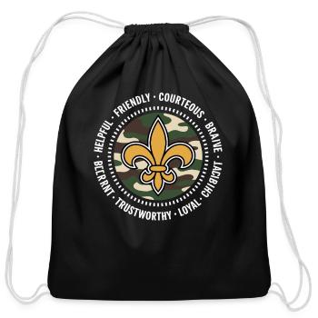 Scout Leader Scouting Camping Adventure - Cotton Drawstring Bag - black - Front