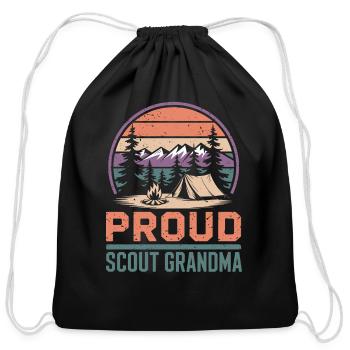 Scout Leader Scouting Camping Adventure - Cotton Drawstring Bag - black - Front