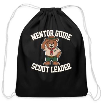 Scout Leader Scouting Camping Adventure - Cotton Drawstring Bag - black - Front