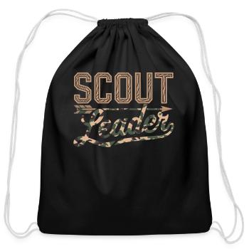 Scout Leader Scouting Camping Adventure - Cotton Drawstring Bag - black - Front