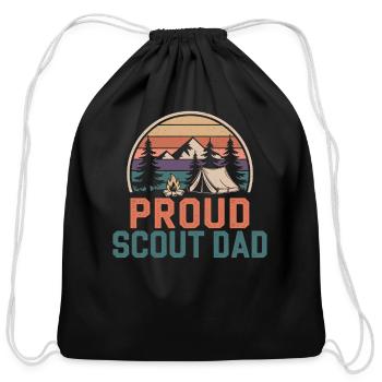 Scout Leader Scouting Camping Adventure - Cotton Drawstring Bag - black - Front