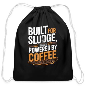 Industrial Cleaner Blue Collar Crew Mop Boss - Cotton Drawstring Bag - black - Front