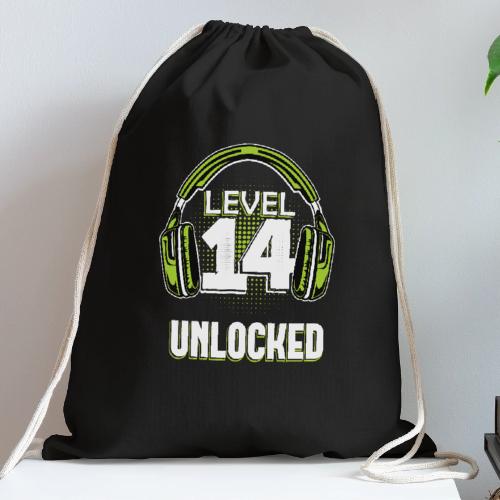 Level 14 Unlocked Tee - Cotton Drawstring Bag