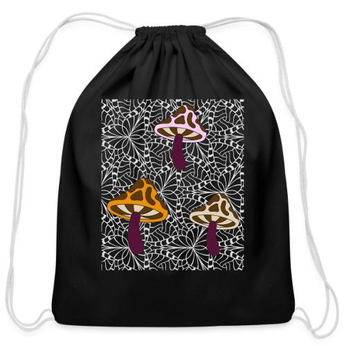 Fall Season Mushroom Designs - Cotton Drawstring Bag