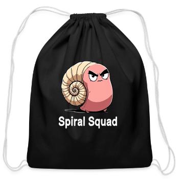 Cartoon Ammonites Fossils Prehistoric - Cotton Drawstring Bag - black - Front