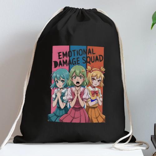 Emotional Damage Squad – Funny Anime Schoolgirl - Cotton Drawstring Bag