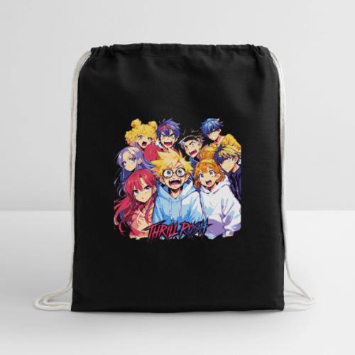Thrill Rush Anime Squad Streetwear - Cotton Drawstring Bag