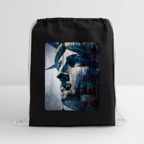 USA: Urban Liberty Triptych - Cotton Drawstring Bag
