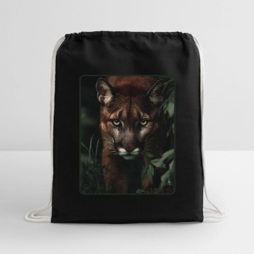 Cougar Jungle Predator Design - Cotton Drawstring Bag