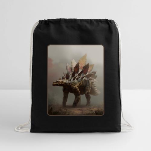 Stegosaurus Misty Forest Design - Cotton Drawstring Bag