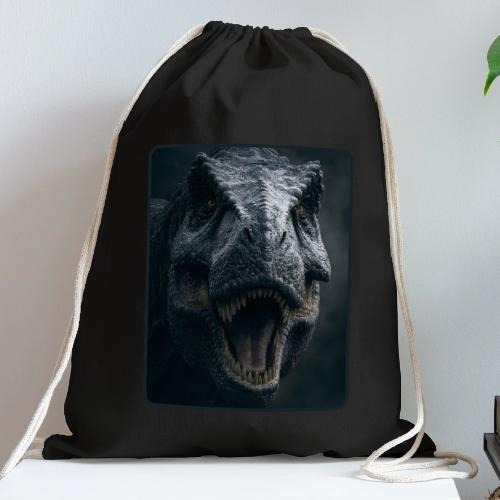 T Rex Cinematic Close-Up Design - Cotton Drawstring Bag