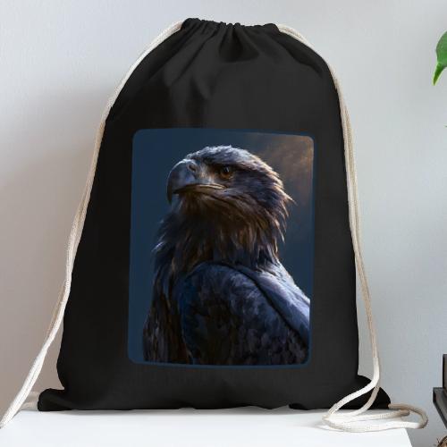 Majestic Eagle Cinematic Portrait Design - Cotton Drawstring Bag