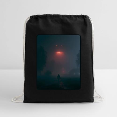 Mysterious UFO Encounter Design - Cotton Drawstring Bag
