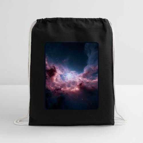 Radiant Cosmic Nebula Artwork - Cotton Drawstring Bag