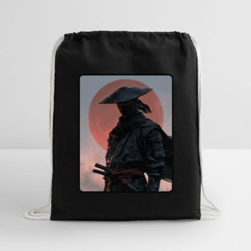 Ninja Warrior Under the Red Sun - Cotton Drawstring Bag
