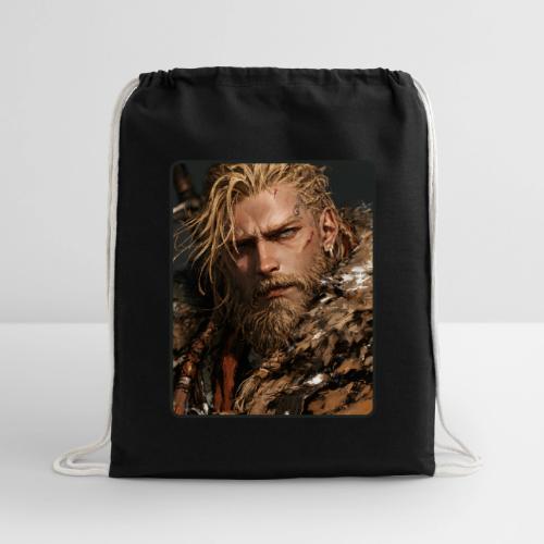 Battle-Scarred Viking Warrior - Cotton Drawstring Bag