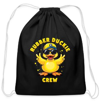 Rubber Duckie Crew Cruising Ducky Ducking Cruise - Cotton Drawstring Bag - black - Front