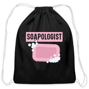 Soapologist Handmade Soap Soaping Soap Making - Cotton Drawstring Bag - black - Front