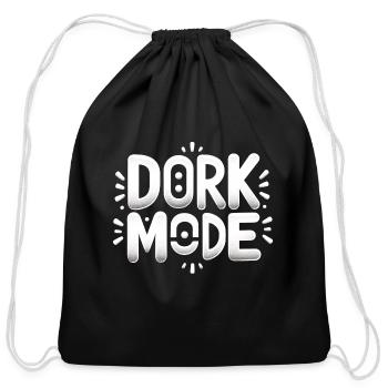 Dork Mode 7 - Cotton Drawstring Bag - black - Front