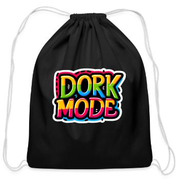 Dork Mode 5 - Cotton Drawstring Bag - black - Front