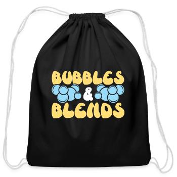 Bubbles & Blends Handmade Soap Soaping Soap Making - Cotton Drawstring Bag - black - Front