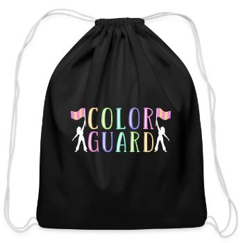 Color Guard - Cotton Drawstring Bag - black - Front